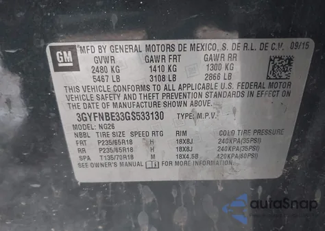 2016 Cadillac Srx Luxury Collection from USA, damaged, VIN 3GYFNBE33GS533130